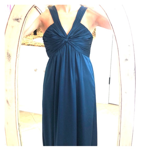 BCBG V-Neck Silk Formal Gown - Picture 2 of 8